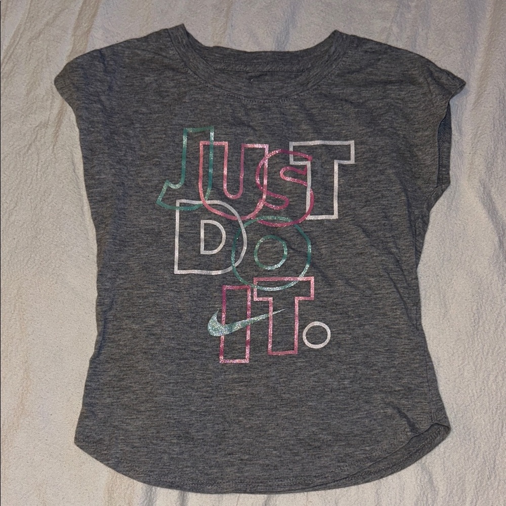 Nike Kids Dark Gray 'Just Do It' Tee